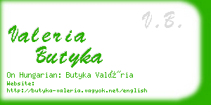 valeria butyka business card